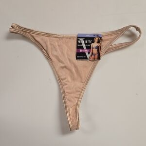 Vassarette Silken Heather Tan Thong